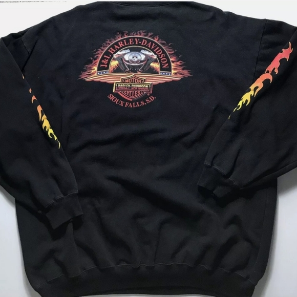 Vintage Harley Davidson Pullover Sweater Sweatshirt 3XL XXXL Motorcycle Shirt - Picture 4 of 5